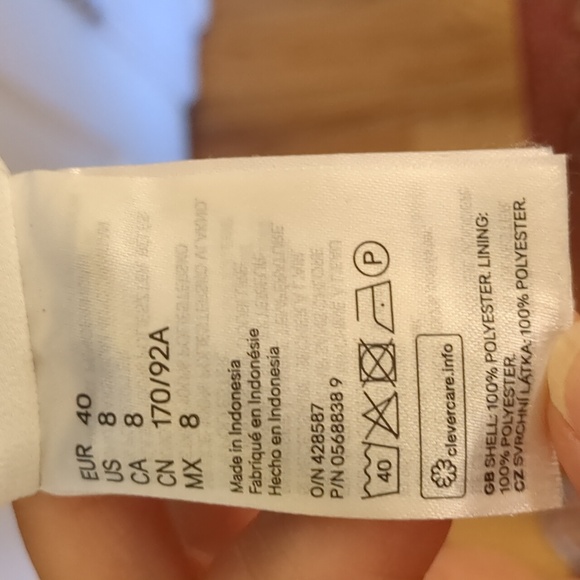 *3/$25 H&M chiffon blue porcelain pattern sheath dress - Picture 5 of 8